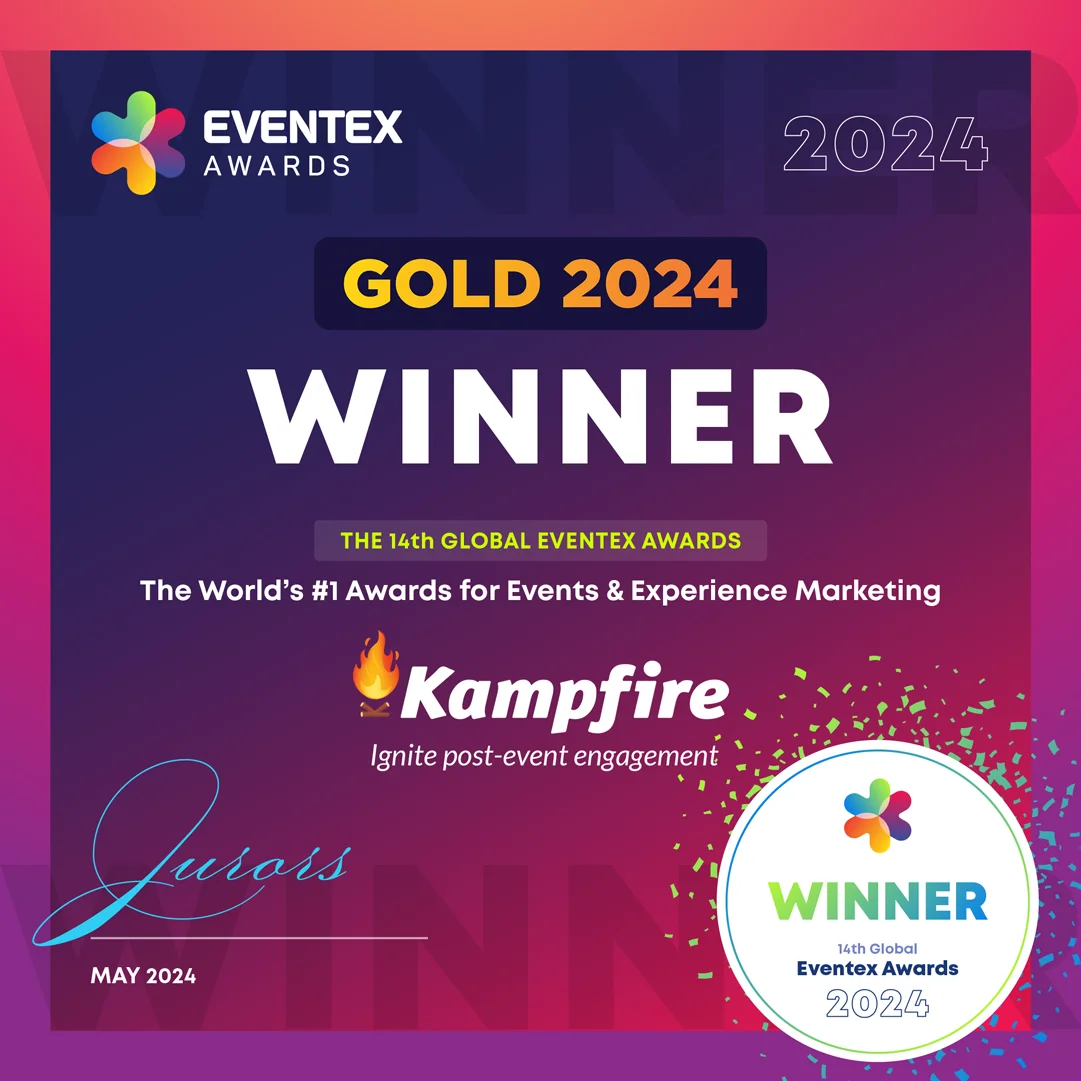Kampfire wins Gold at Eventex Awards - Audience Engagement Technology